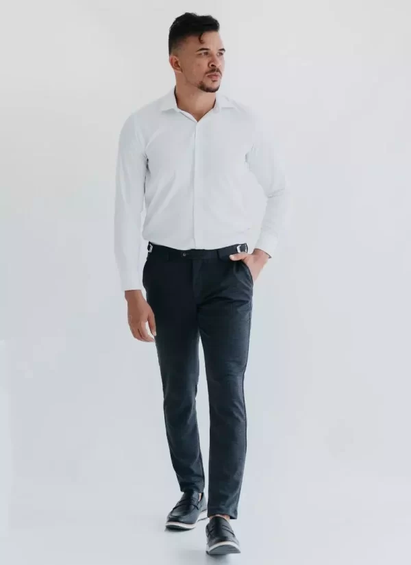 Camisa Masculina Clássica - Branca - Image 2