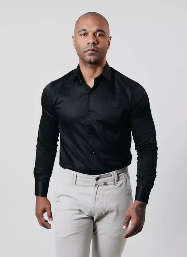 Camisa Social Masculina Distinto - Preto Toe