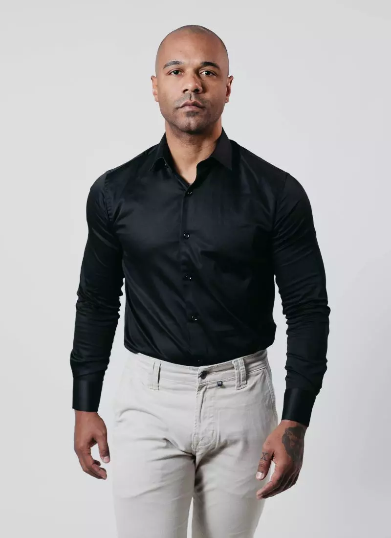 Camisa Social Masculina Distinto – Preto Toe