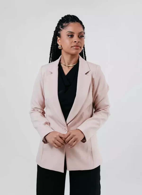 Blazer Feminino Esplendor – Rosê Elegante