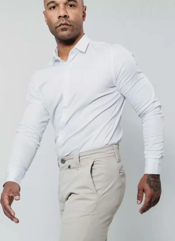 Camisa Social Masculina Essence - Branca - Image 3